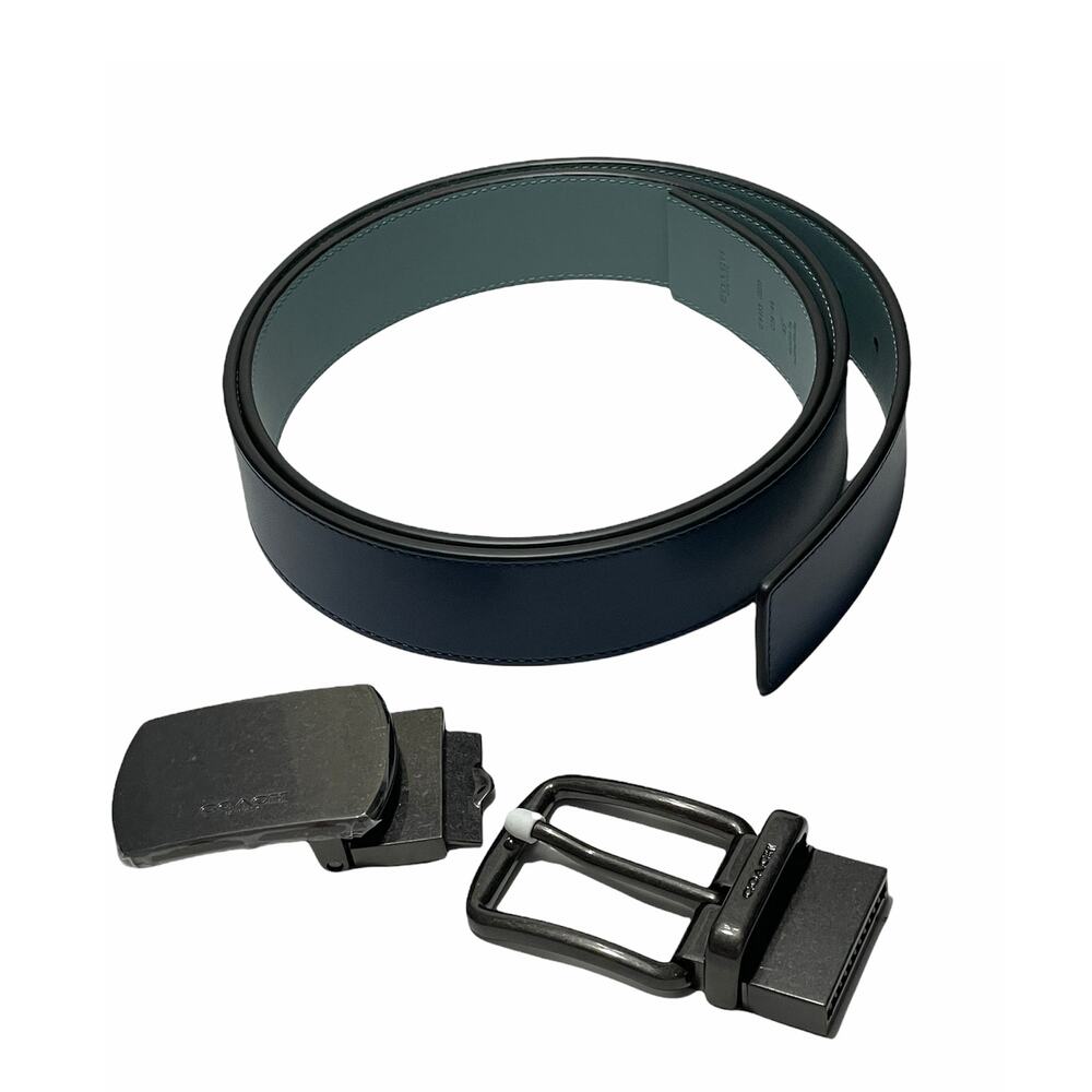 Coach Boxed Plaque And Harness Buckle Cut To Size Reversible Belt, 38 Mm New - Picture 7 of 7